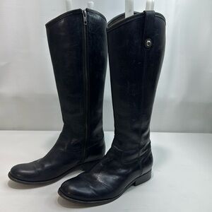 Frye Melissa Button Zip Leather Tall Riding Boots